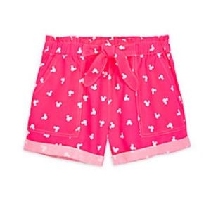 Mickey Mouse Icon Pink Denim Shorts for Juniors